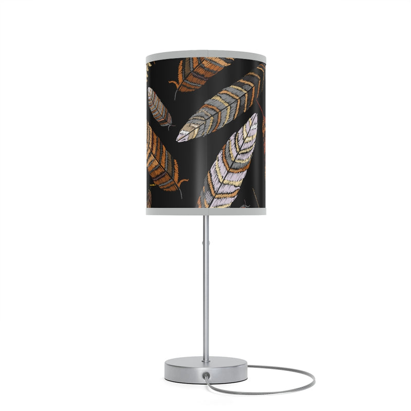 Boho Indian Feathers Night Light, Indoor Table Lamp, Custom Print Lamp, Bedside Lamp, Boho Feathers Lamp, Southwest Lamp