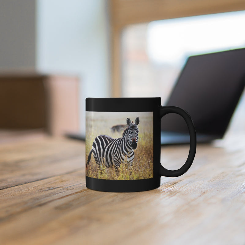 Sulky Zebra 11oz Black Mug