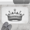 King's Crown Bath Mat ~ Free Shipping ~ Powder Room Mat ~ Bathroom Rug ~ Rugs ~ Non Slip ~ Runner ~ Shower ~ 2 Sizes, Microfiber