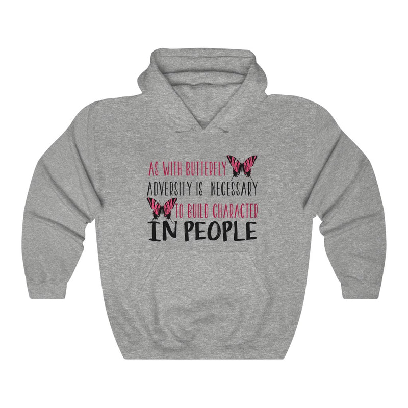As With Butterfly Adversity Is Necessary Unisex Heavy Blend™ Hoodie