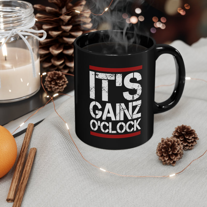 It's Gainz O'clock 11oz Black Mug