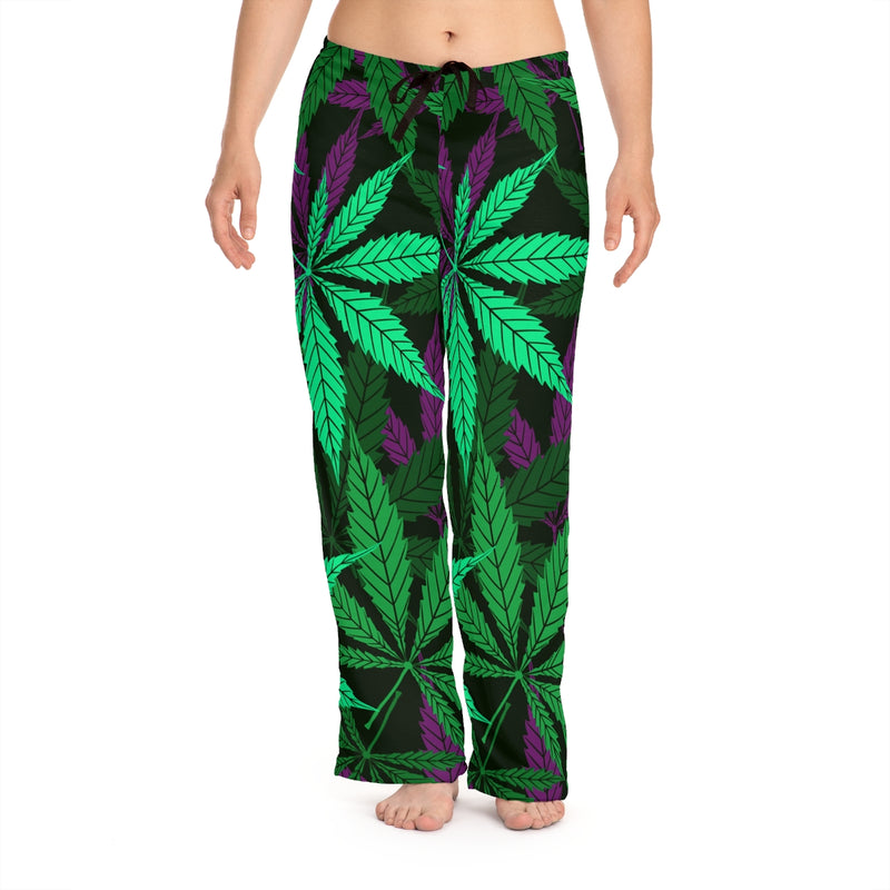 Marijuana Leaves Pajama Pants, Lounge Pants, Womens Pajamas, Custom Pajamas, Cannabis Pajamas, Weed Pajamas
