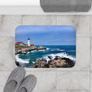 Maine Lighthouse Bath Mat, Free Shipping, Powder Room Mat, Bathroom Rug, Rugs, Non Slip, Runner, Shower, 2 Sizes