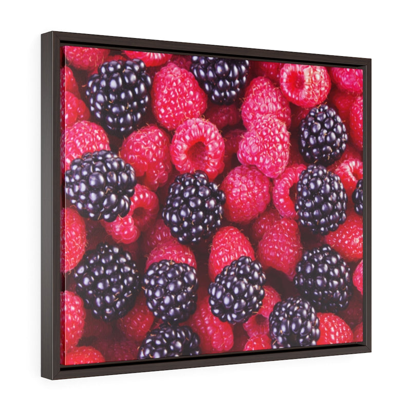 Horizontal Framed Premium Gallery Wrap Canvas; Colorful Berries