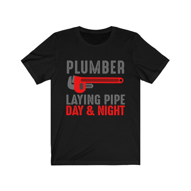 Plumber Laying Pipe Unisex Jersey Short Sleeve T-shirt