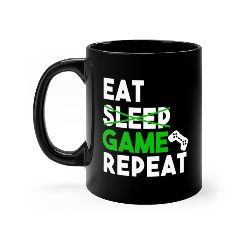 Eat Sleep Game 11oz Black Mug