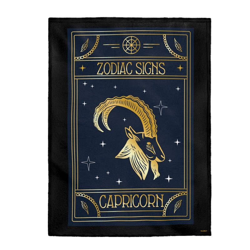 Capricorn Zodiac Blanket, Velveteen Plush Blanket, Free Shipping, Two Sizes, Throw Blanket, Extra Soft, Astrology