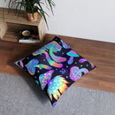 Mushroom Boho Floor Pillow, Floor Cushion, Meditation Pillow, Lounge Pillow, Psychedelic, Trippy