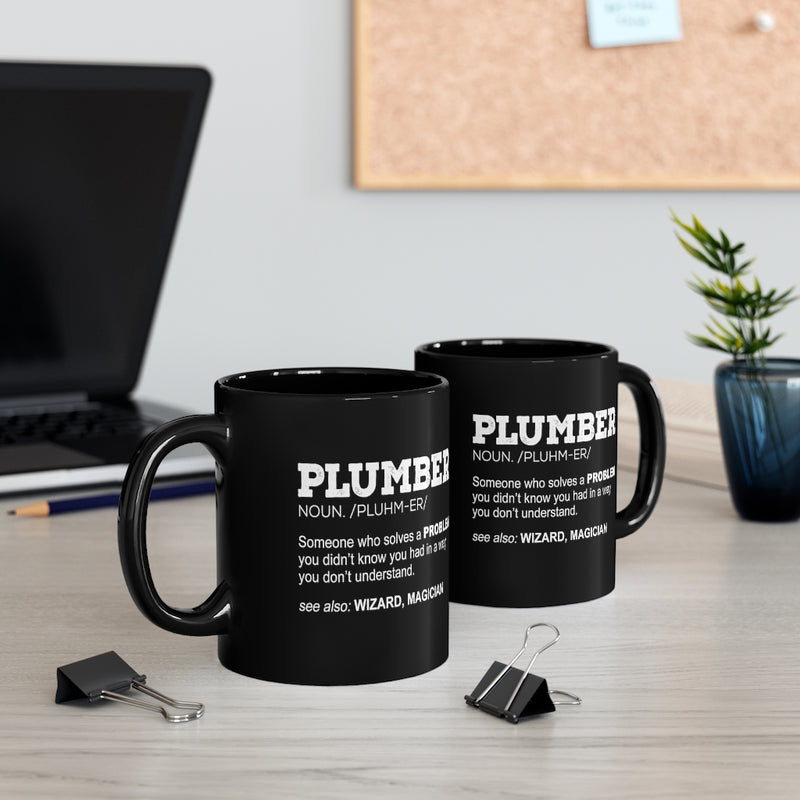 Plumber Definition 11oz Black Mug