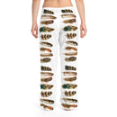 Boho Indian Feathers Pajama Pants, Free Shipping, Boho Lounge Pants, Boho Pajama Bottoms, Womens Boho Pajamas