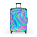 Boho Psychedelic Cabin Suitcase, Trippy Suitcase, Boho Rave Suitcase, Boho Modern Luggage, Psychedelic Carry On Bag
