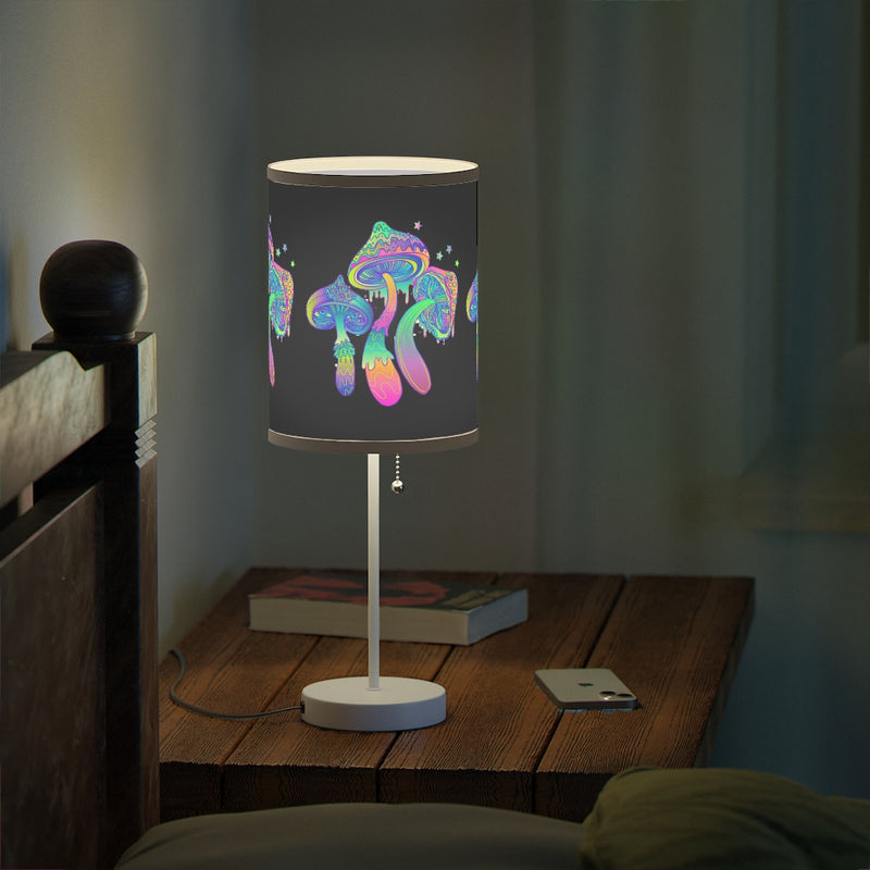 Three Boho Mushrooms Lamp on a Stand, Night Light, Indoor Table Lamp, Custom Photo Night Light, Bedside Lamp