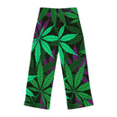 Marijuana Leaves Pajama Pants, Lounge Pants, Womens Pajamas, Custom Pajamas, Cannabis Pajamas, Weed Pajamas