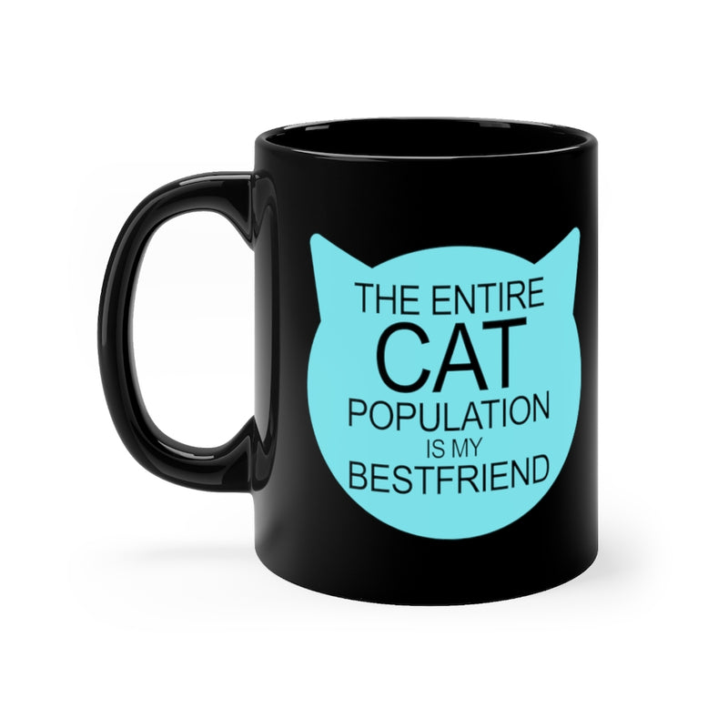 The Entire Cat Black Mug