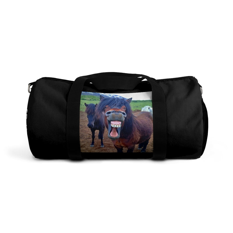 Laughing Horse Duffel Bag, Duffel Bag, Weekender, Gym, Travel, Sports, Fun Gift, Overnight Bag, Carry On, Vacation Bag, Horses, Animals