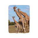 Giraffes Blanket, Sherpa Fleece Blanket, Free Shipping, Two Sizes, Throw Blanket, Extra Soft, Custom Photo, Very Warm