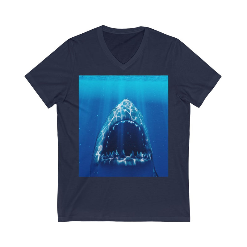 Carnivorous Shark Unisex V-Neck T-shirt