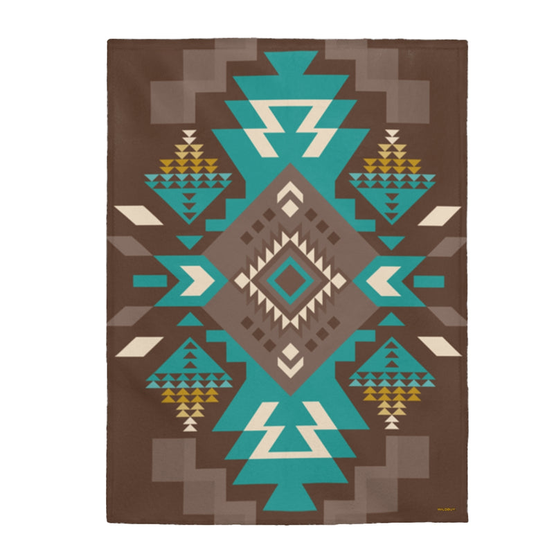 Boho Aztec Blanket, Velveteen Plush Blanket, Free Shipping, Two Sizes, Throw Blanket, Extra Soft, Boho Chic, Southwest
