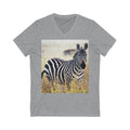 Sulky Zebra Unisex V-Neck T-shirt