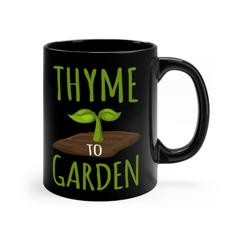 Thyme To 11oz Black Mug