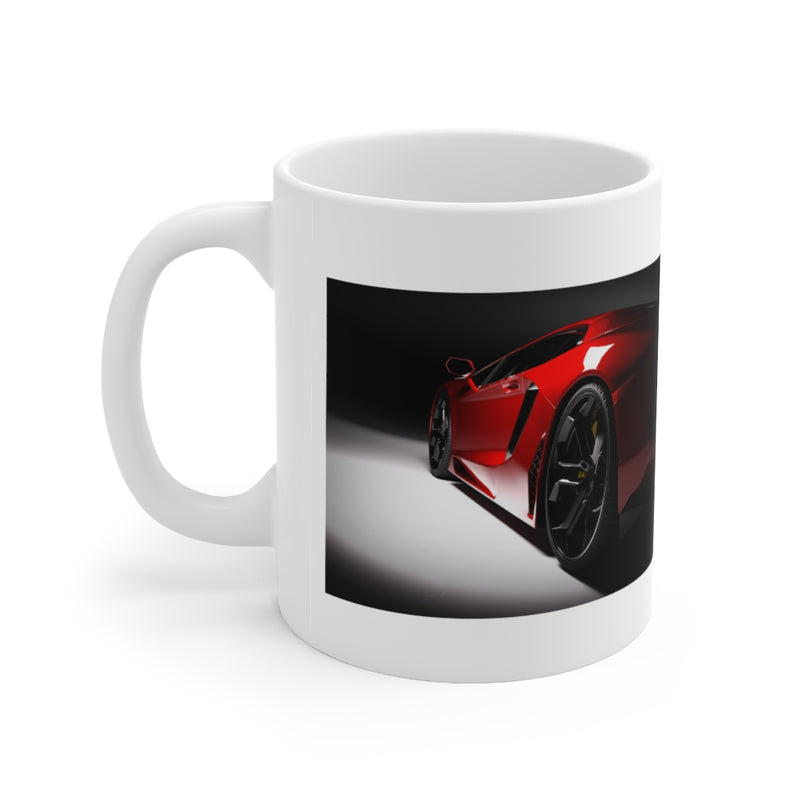 Sporty Car 11oz White Mug
