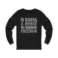 In Riding A Horse Unisex Jersey Long Sleeve T-shirt