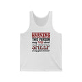 Warning This Person Unisex Jersey Tank