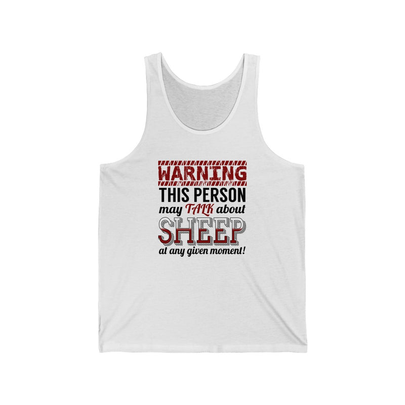 Warning This Person Unisex Jersey Tank