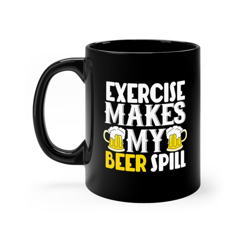 Exercise Makes 11oz Black Mug