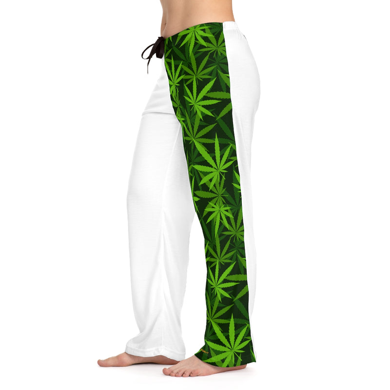Marijuana Leaves Pajama Pants, Free Shipping, Lounge Pants, 420 Stoner Pants, Womens Pajamas, Cannabis Weed Pajamas