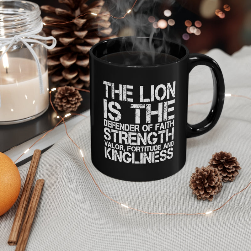 The Lion Is 11oz Black Mug