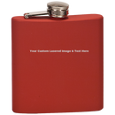 Customized Flask - 6 oz - Silver Color Lasered Message