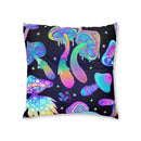 Mushroom Boho Floor Pillow, Floor Cushion, Meditation Pillow, Lounge Pillow, Psychedelic, Trippy