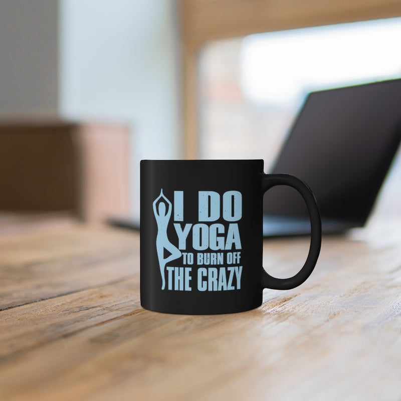 I Do Yoga 11oz Black Mug