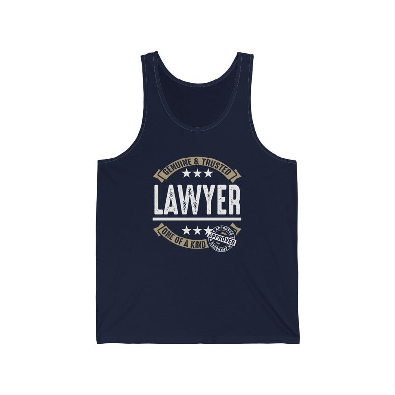 Genuine and Trusted Lawyer Unisex Jersey Tank