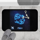 Pisces Zodiac Bath Mat, Free Shipping, Powder Room Mat, Bathroom Rug, Rugs, Non Slip, Runner, 2 Sizes, Horoscope, Astrology