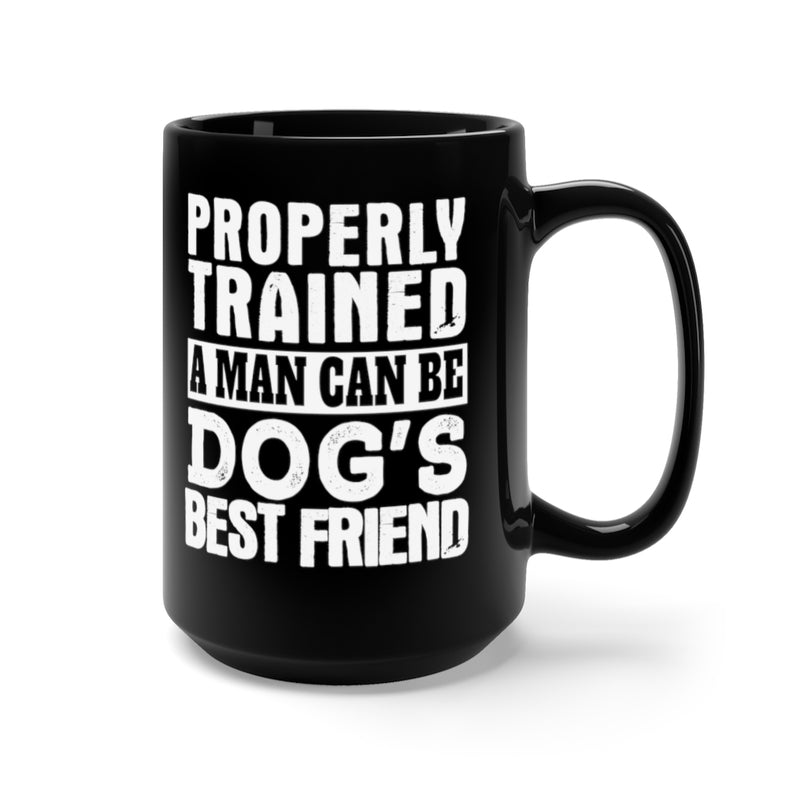 Properly Trained 15oz Black Mug