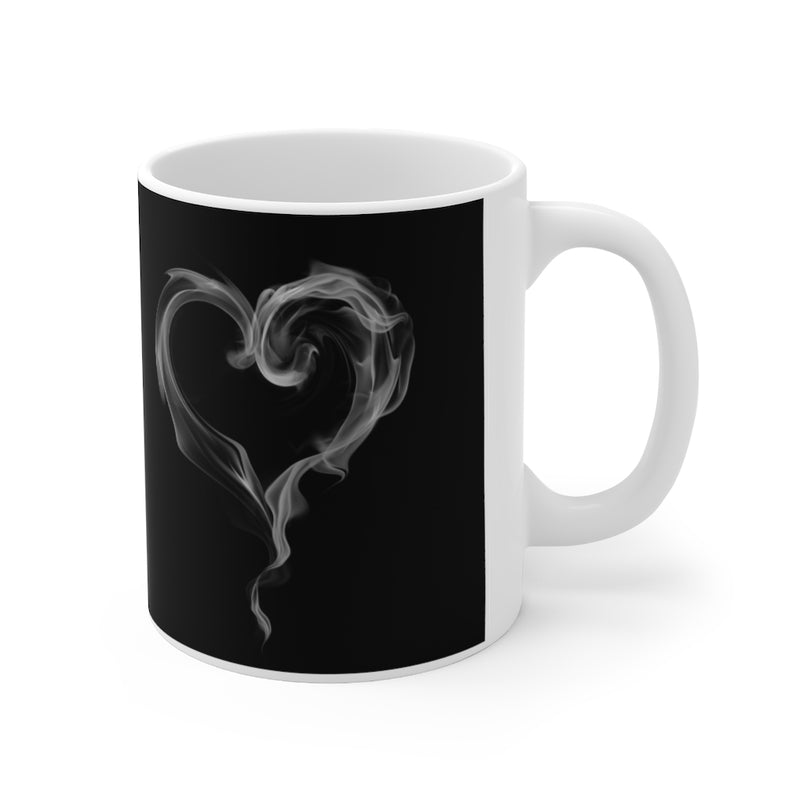 Smokey Heart 11oz White Mug