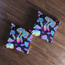 Mushroom Boho Floor Pillow, Floor Cushion, Meditation Pillow, Lounge Pillow, Psychedelic, Trippy