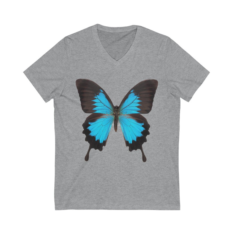Lustrous Butterfly Unisex V-Neck T-shirt