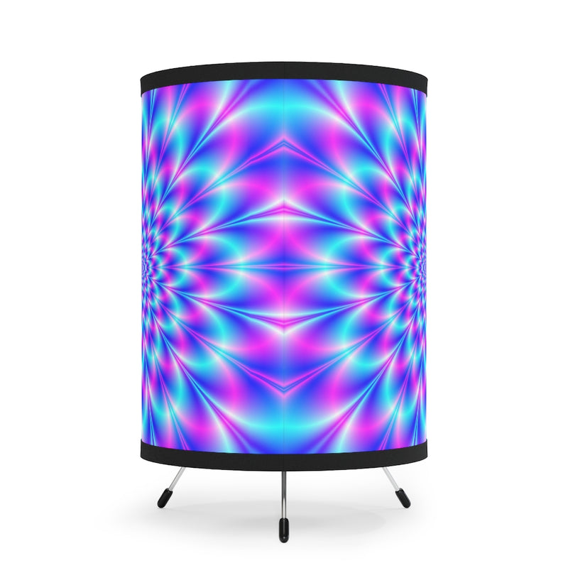 Boho Neon Night Light, Psychedelic Indoor Table Lamp, Custom Printed Lamp, Psychedelic Bedside Lamp,  Rave, Trippy, Boho Gift