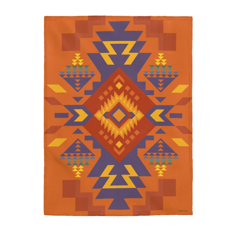 Aztec Boho Blanket, Velveteen Plush Blanket, Free Shipping, Two Sizes, Throw Blanket, Extra Soft, Boho Chic, Gypsy, Southwest