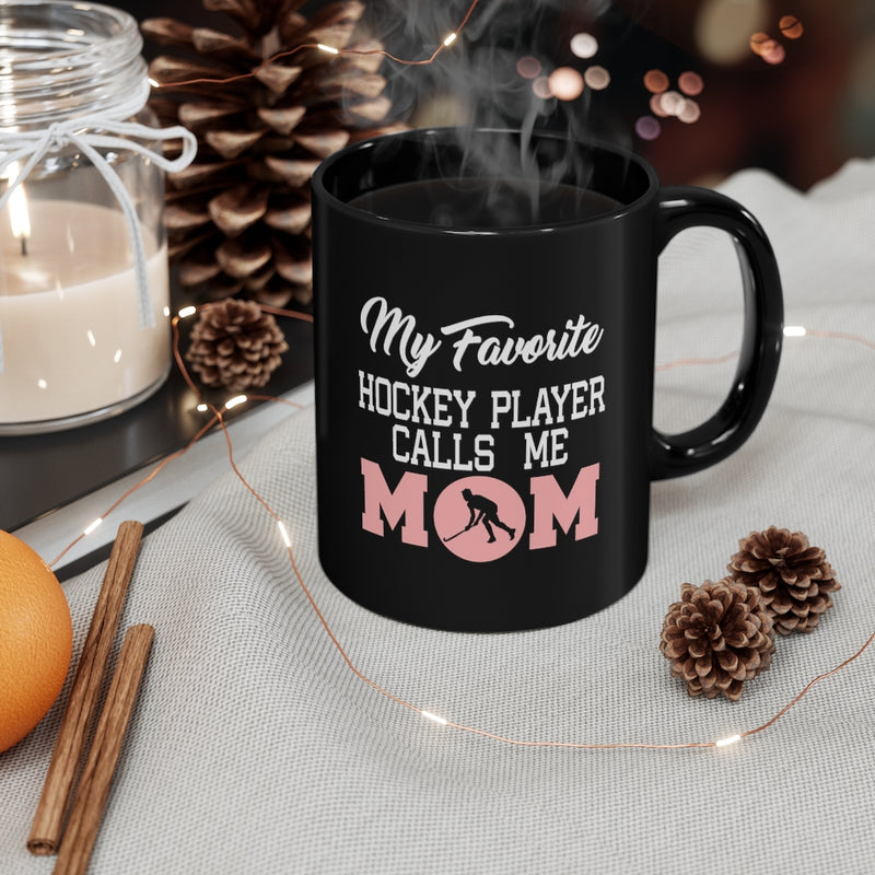 My Favorite Hockey 11oz Black Mug
