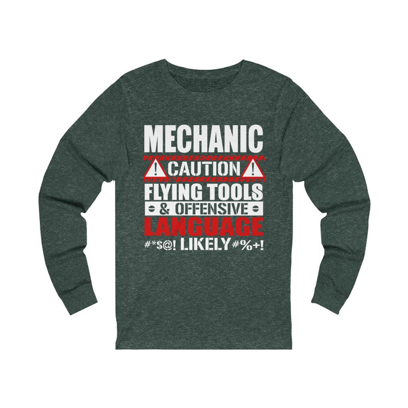 Mechanic Caution Unisex Jersey Long Sleeve T-shirt