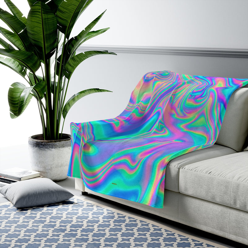 Psychedelic Blanket, Velveteen Plush Blanket, Two Sizes, Throw Blanket, Extra Soft, Trippy Blanket, Hypnotic Blanket