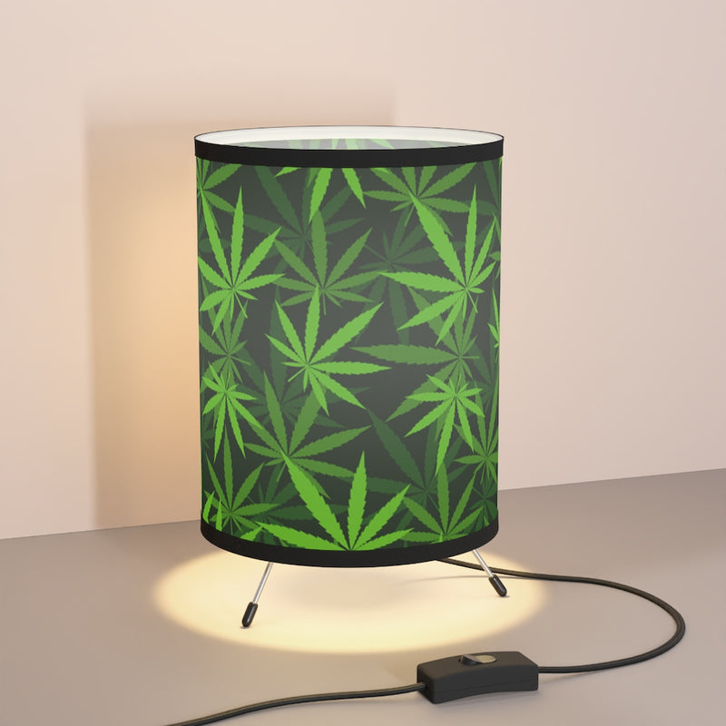 Marijuana Leaves Tripod Lamp, Night Light, Indoor Table Lamp, Custom Photo Night Light, Bedside Lamp
