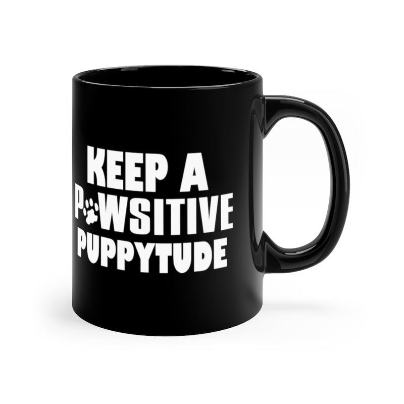 Keep A Pawsitive 11oz Black Mug