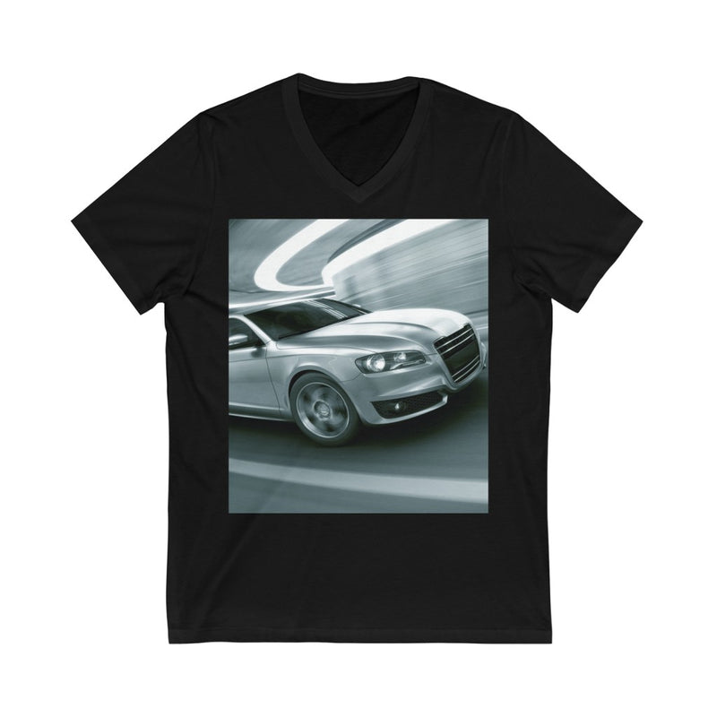 Sleek Car Unisex V-Neck T-shirt