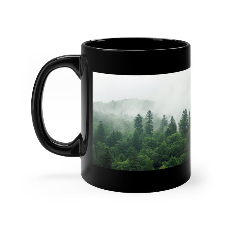 Hazy Forest 11oz Black Mug