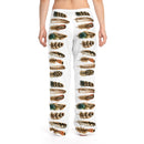 Boho Indian Feathers Pajama Pants, Free Shipping, Boho Lounge Pants, Boho Pajama Bottoms, Womens Boho Pajamas
